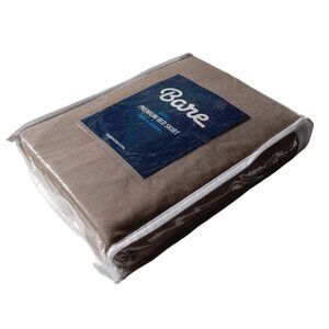New Bare King Premium Bed Skirt 1800 Ultra Microfiber Taupe